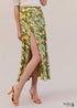 Boho Skirts in Madarin Garden Green For Women